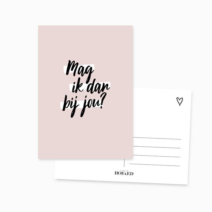 Studio Hoeked - Wholesale Love Card - Postcard Can I stay with you then?1