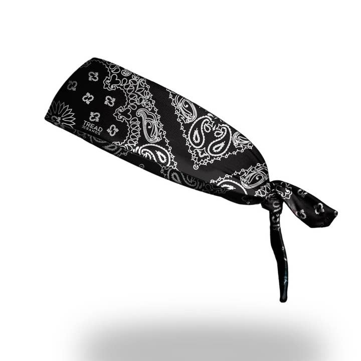 TreadBands - Wholesale Fashion Headband - Women's - All-Terrain Tieback - Nikki Sixx Black Bandana