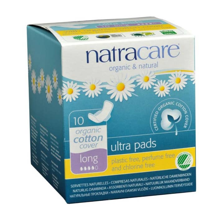 Everyday Supply Co - Wholesale Period Underwear - Women's - Natracare Organic Cotton Long Pads with Wings - 10 Pack0