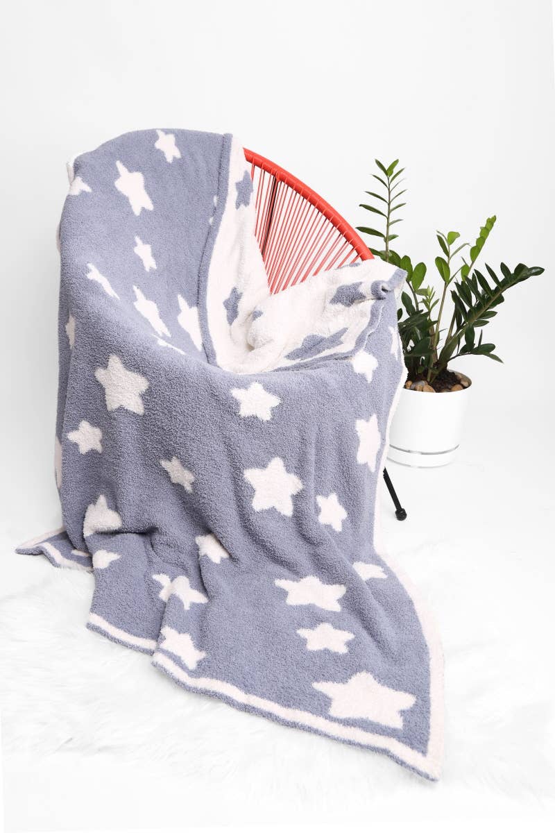 Fashion City - Wholesale Throw Blanket - Star Print Luxury Soft Throw Winter Blanket6