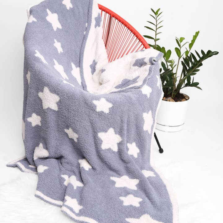 Fashion City - Wholesale Throw blanket - Star Print Luxury Soft Throw Winter Blanket6