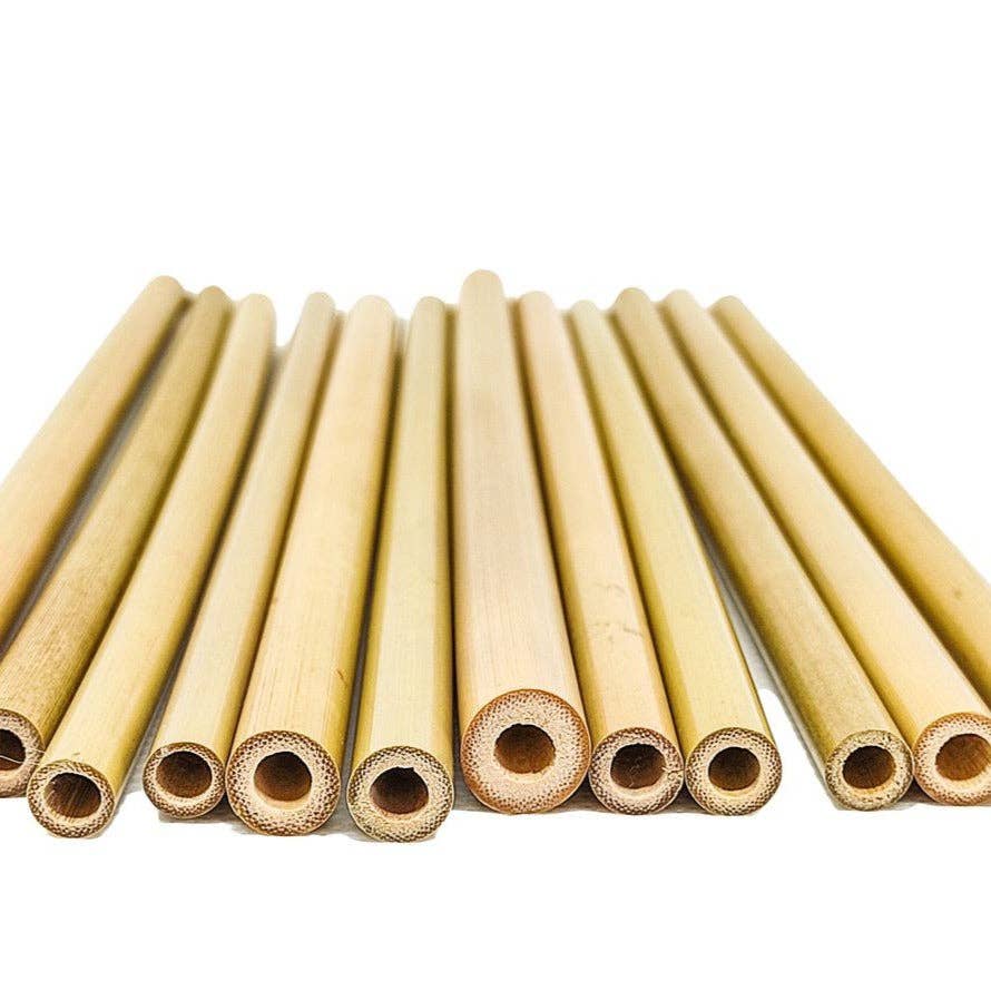 Bambooju - Wholesale Drinking Straw - 6 Pailles en Bambou l Grand modèle2