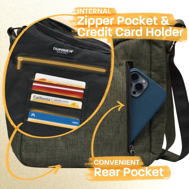 Nupouch / Nufoot - Wholesale Crossbody Bag - Women's - Nupouch Anti Theft Crossbody Bag Pastel12