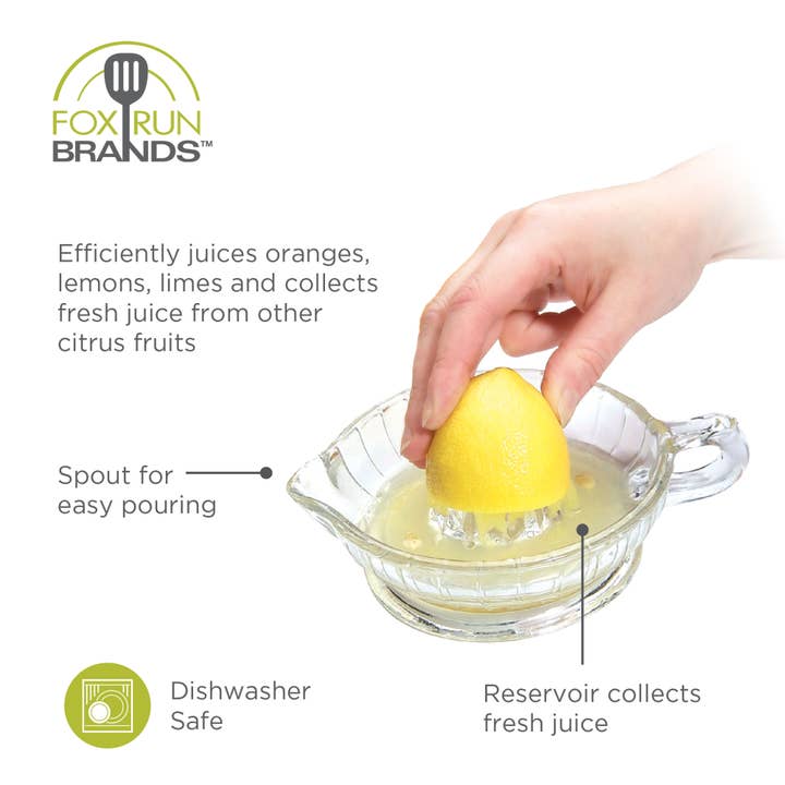 Fox Run Brands - Wholesale Juicer - Fox Run Manual Heavyweight Glass Juicer For Lemons, and more5