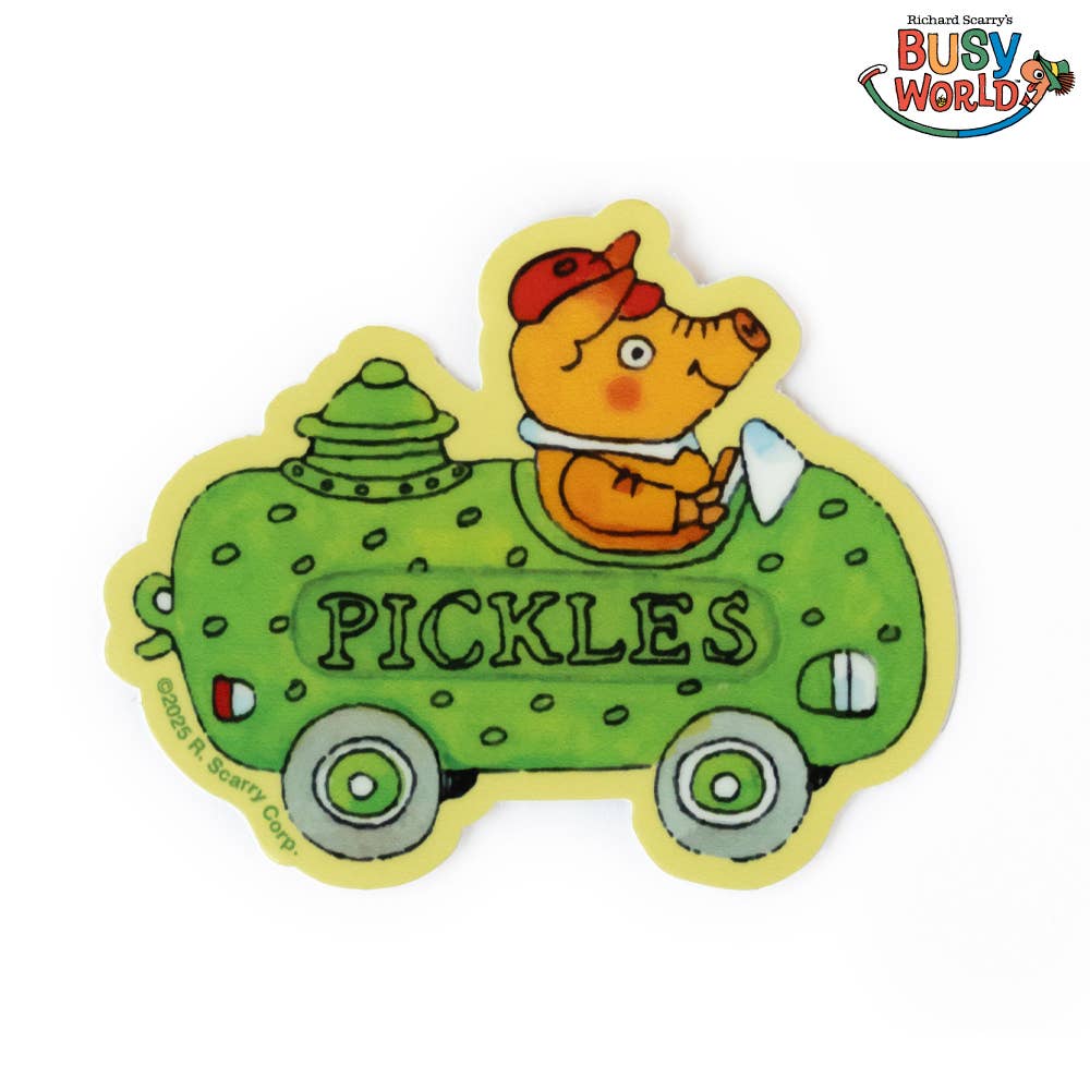 Three Potato Four - Wholesale Sticker - 3P4 x Richard Scarry® - Pickle Car Sticker