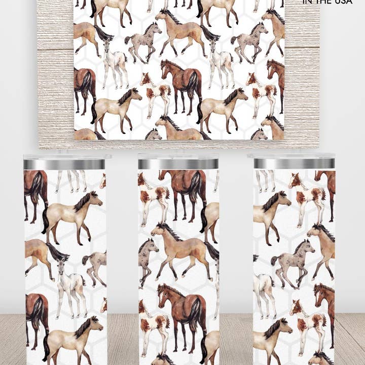 Horse & Colt 20oz Skinny Insulated Stainless Tumbler for wholesale by ADDLE iNK