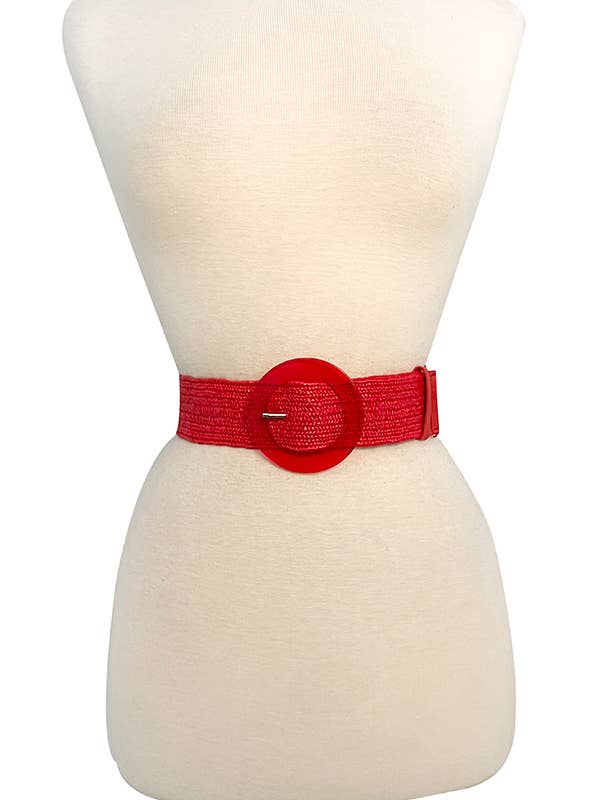 Ratan Stretch Acetate Buckle Fashion Belt for wholesale by Andrea Bijoux