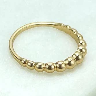 18k Gold Filled Croissant Stackable Ring, Classic & Minimalist Ring for wholesale by Luxus Accessories