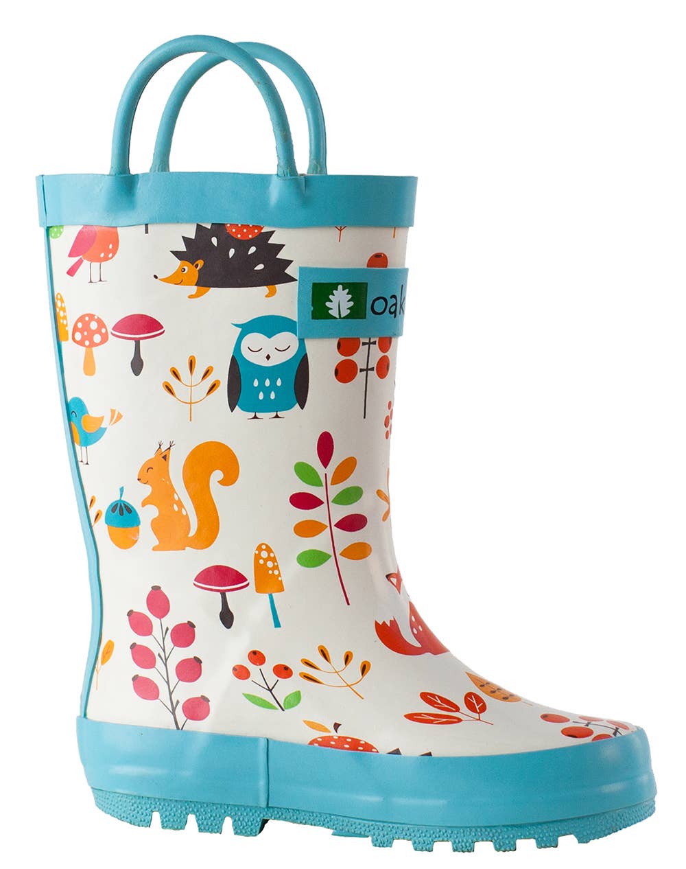 Oaki - Wholesale Rain Boots - Kids - Loop Handle Boots, Forest Animals1