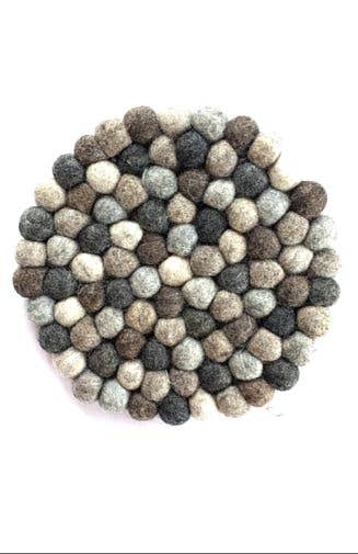 Ganesh Himal Trading - Wholesale Trivet - Round Felt Ball Trivet1