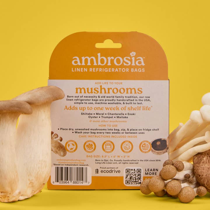 Ambrosia Bag - Wholesale Food Storage Wrap/Bag - Reusable Linen Bag for Mushrooms | Reusable | Spring Kitchen7