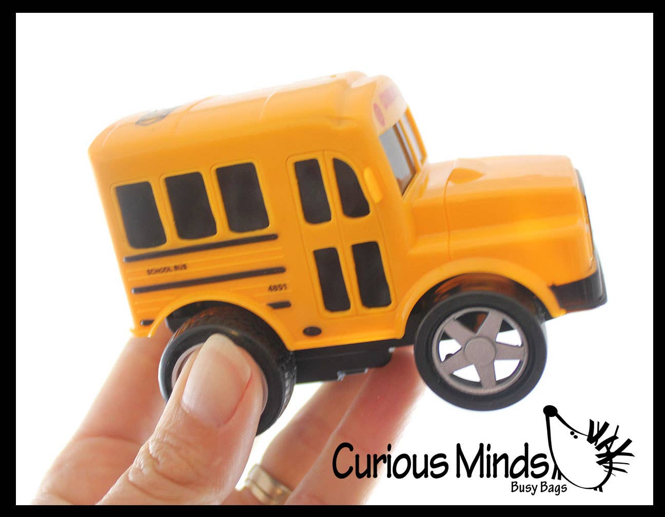 Curious Minds Toys - Wholesale Toy Car/Truck - Kids - 1 Friction School Bus Pull Back Racer Cars - Pullback Toy -