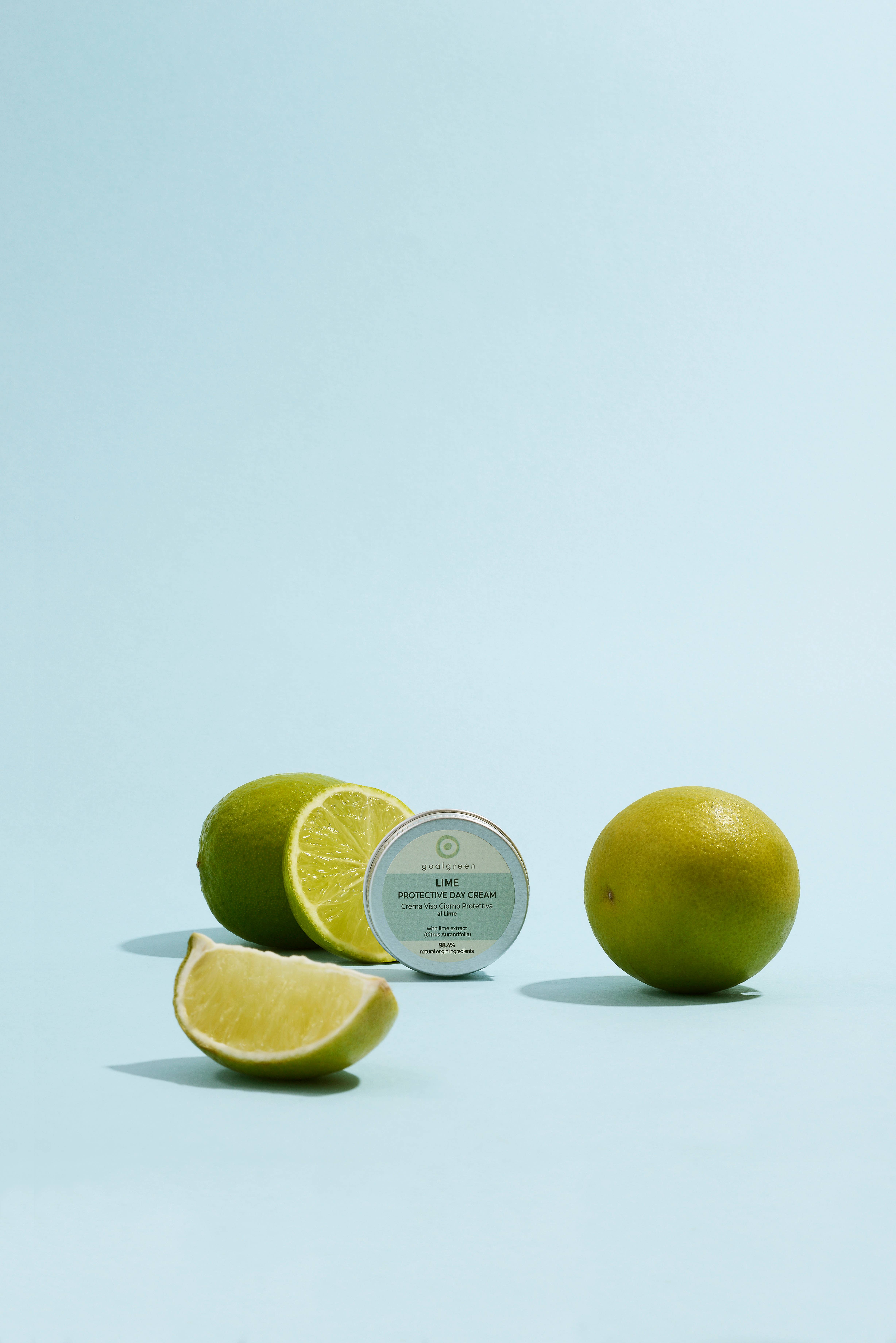 GoalGreen - Wholesale Facial Moisturizer - Lime protective day face cream 15 ml Made in Italy1