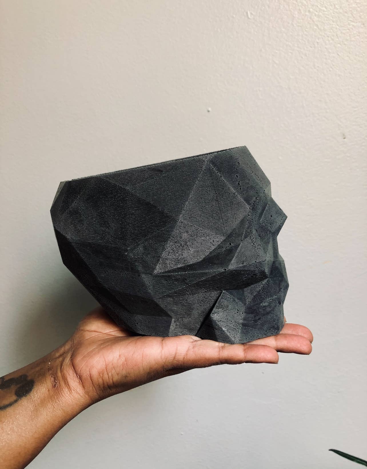 Queen City Crete - Vendita all'ingrosso Vasi per piante - Vaso da fiori Victor Geometric Concrete Skull 7