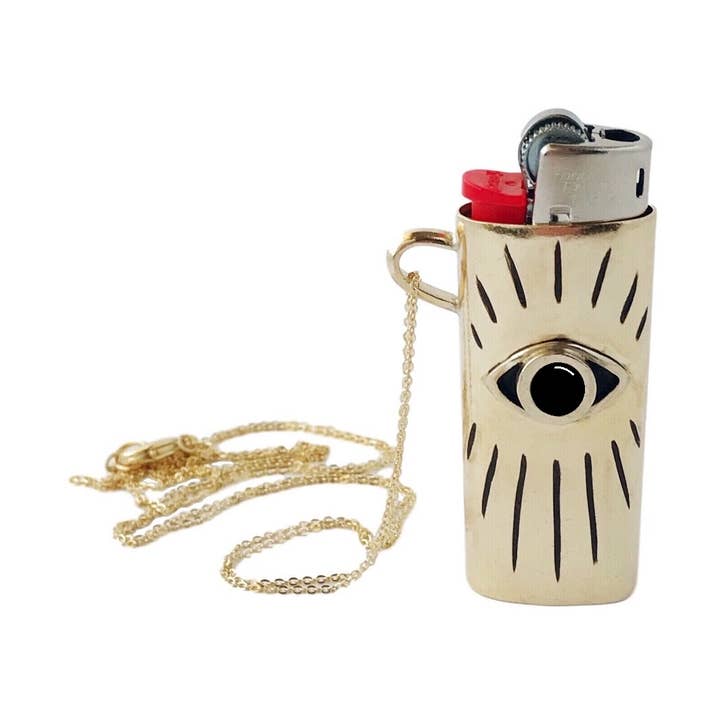 Lighter Case Necklace with Black Onyx for wholesale by Therese Kuempel Jewelry