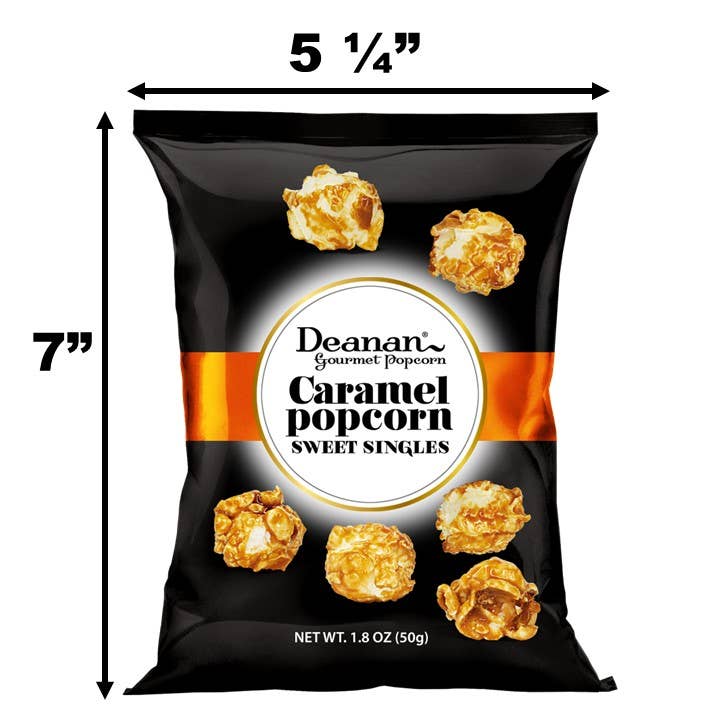 Deanan Gourmet Popcorn - Wholesale Popcorn - Mixed Case Sweet Singles - 100 Count  - 1.5 Cup Bags6
