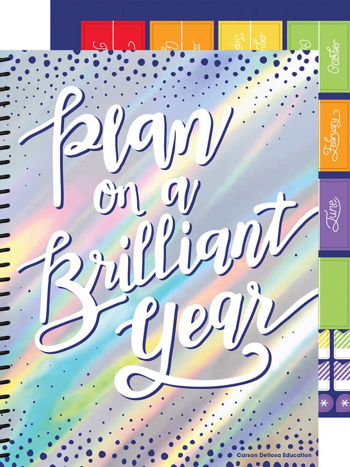 Sparkle and Shine Plan on a Brilliant Year Teacher Planner for wholesale by Carson Dellosa Education