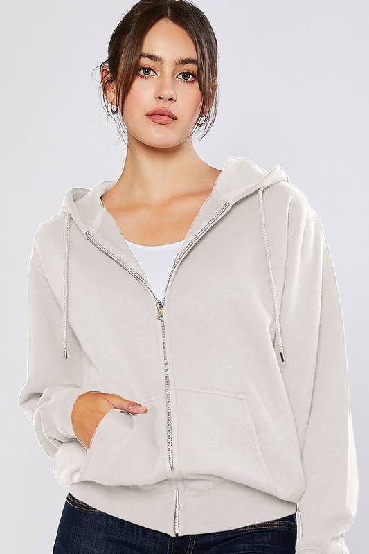 Vanilla Monkey - Wholesale Hoodie - Women's - Oversized Fleece Boyfriends Fit Zip Up Jacket16