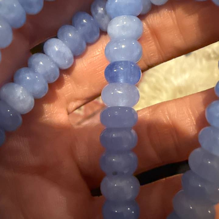 Sonya Renee Jewelry - Wholesale Beaded/Pearl Necklace - Lilly Gemstone Bead Necklace multi-color 8mm opals jade 109