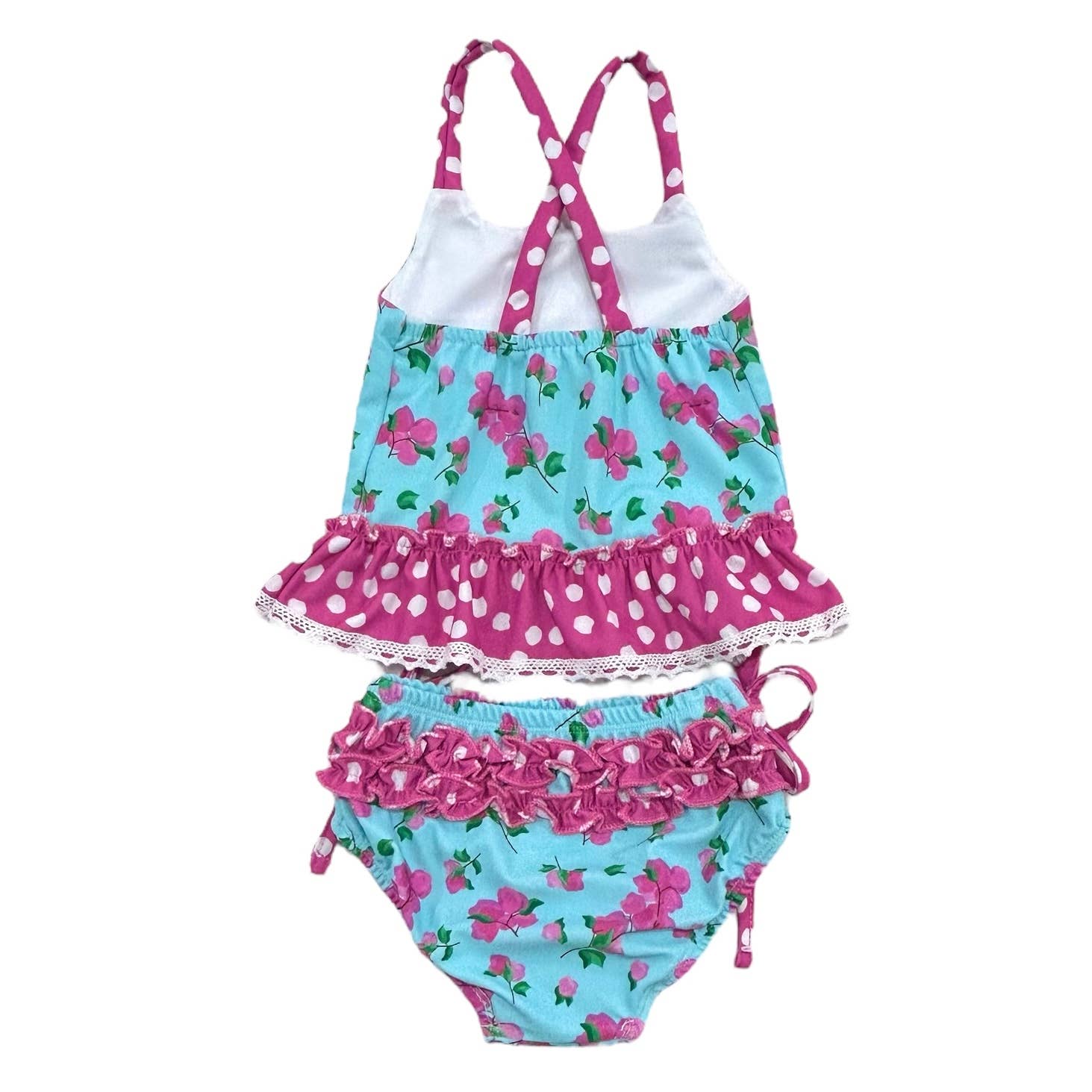 Sugar Bee Clothing – Engroshandel Bikini – til børn – Pige Badedragt - Flæse Tankini - Bougainvillea11
