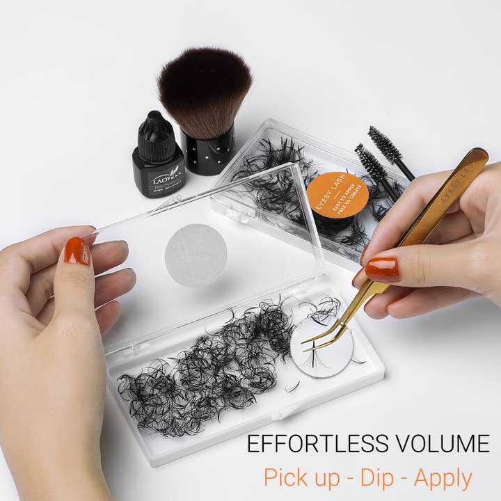 Eyesy Lash - Wholesale False/Fake Eyelashes - Wispy Fans 9D | ¢2 /fan | 0.05 | 1000 Handmade fans2