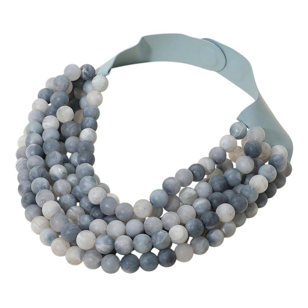 Madeline Love – wholesale Beaded/pearl necklace – Chunky Multi-Strand Beaded Necklace with Magnetic Clasp5