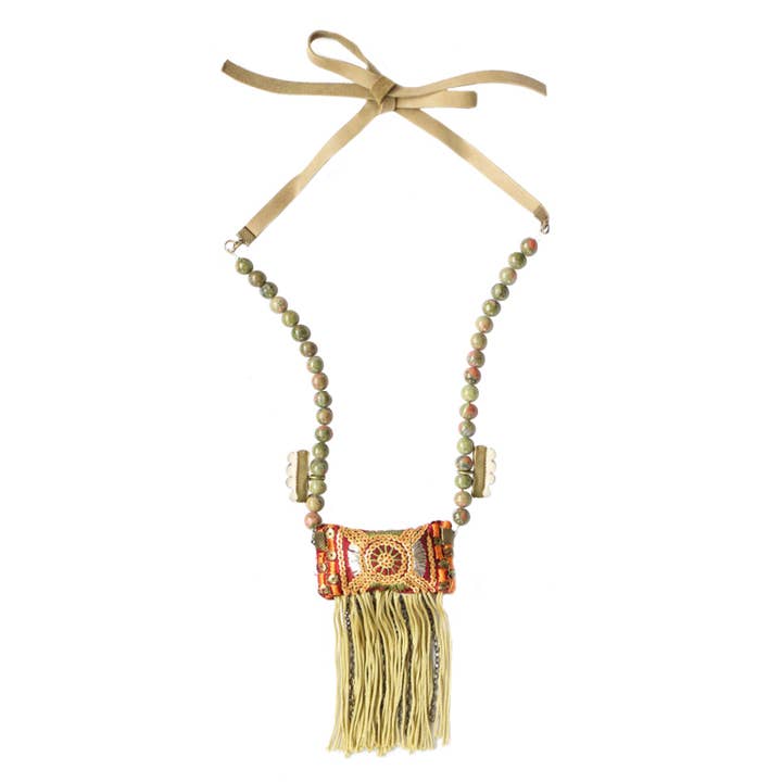 ANNIS antik marokkansk agat perlehalskæde for engroshandel hos Julie Bessette