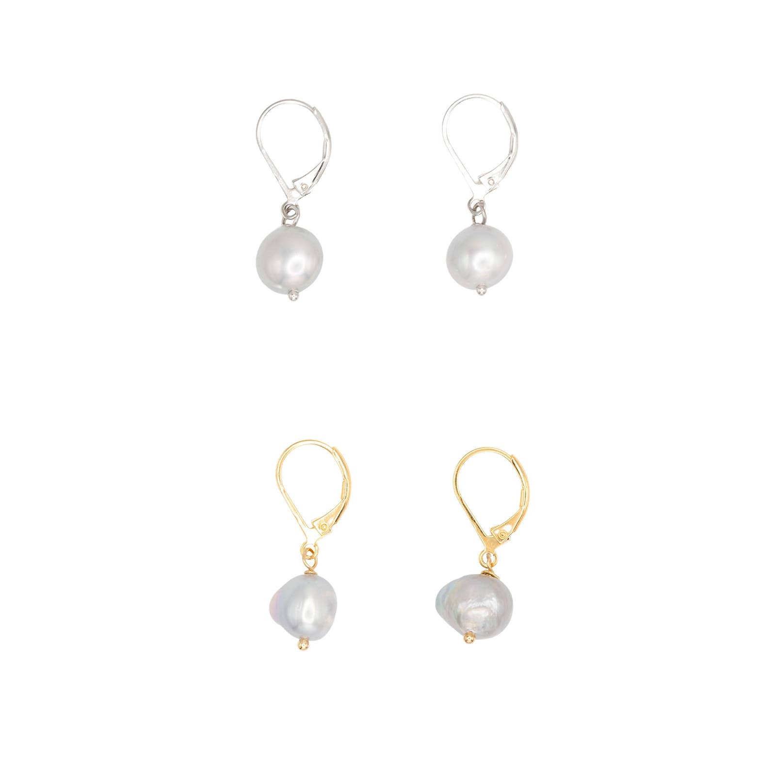 Rebecca Accessories LLC – wholesale Dangle earrings – Freshwater Pearl Simple Dangle Leverback Earring Dainty Gift3