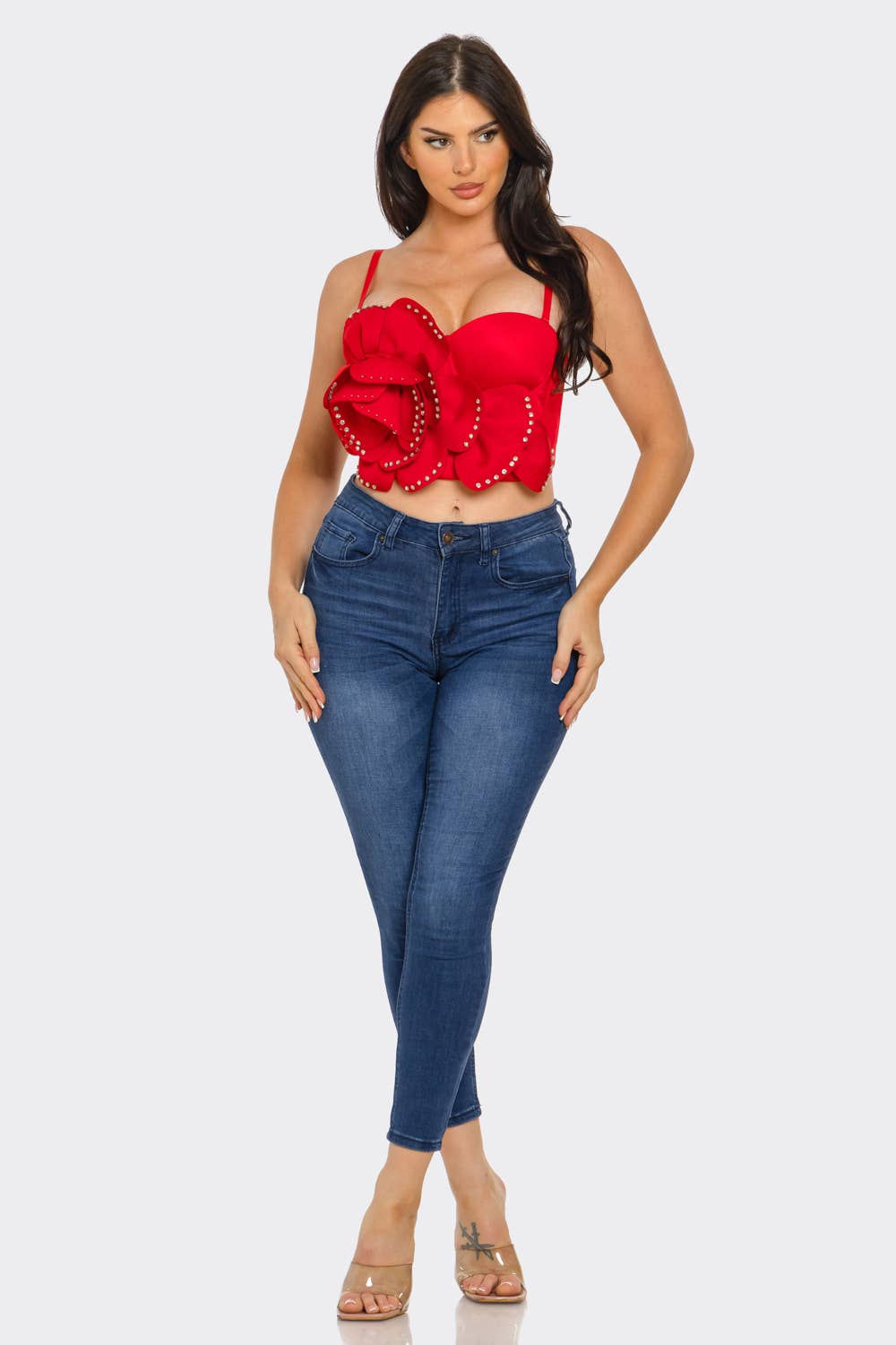 NEWGENS - Wholesale Corset - Women's - NT1113A 3D Floral Bustier Crop Top7