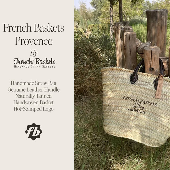 French Baskets - Vendita all'ingrosso Cinghia per borsa - Unisex - Borsa in paglia con logo French Baskets Provence stampato a caldo3