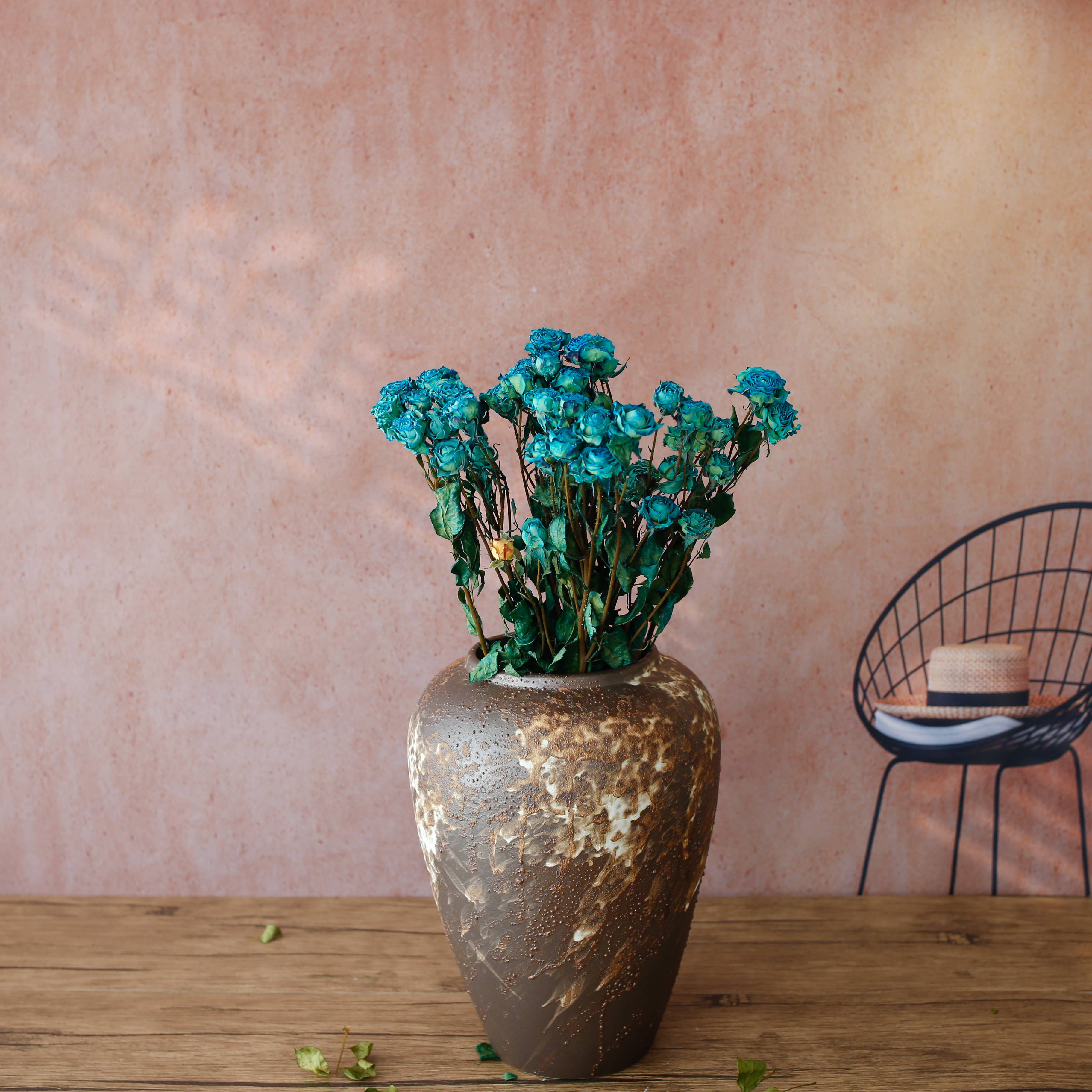 Floral Fields - Venta al por mayor Flores secas/prensadas - Rosas secas de ramo en varios colores, 10 tallos, 45 cm4