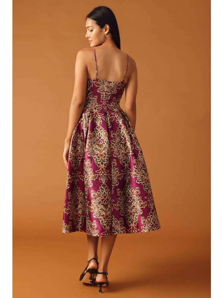 BERRY A printed woven midi dress - ID21702 for wholesale on Faire
