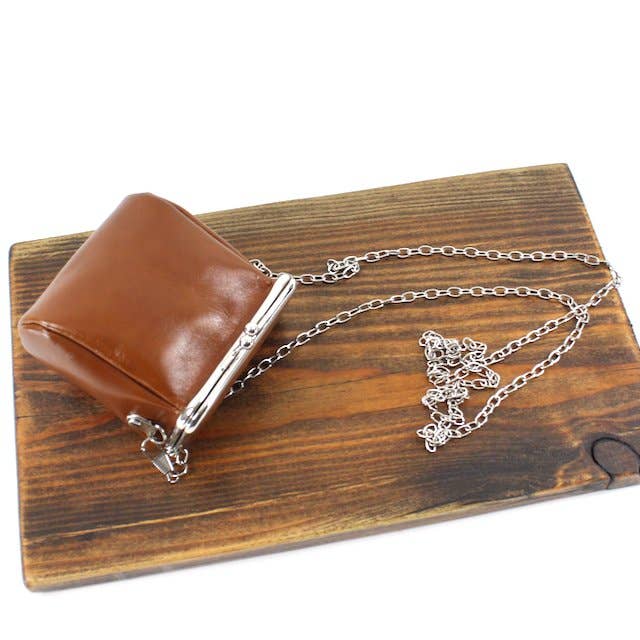 Pretty Persuasions - Wholesale Coin Purse - Women's - PL24011 Leather Coin Purse w/Crossbody Chain0