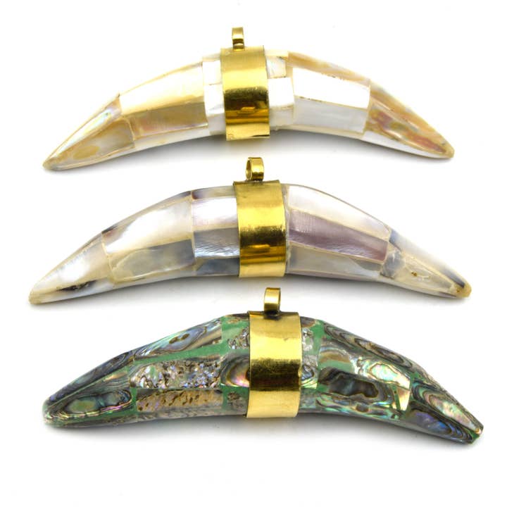 Abalone Focal Pendant - Boho Pendant for Jewelry Making for wholesale by Only Beads