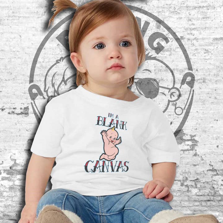I'm a Blank Canvas Short Sleeve Toddler T-Shirt for wholesale by Raging Rascals