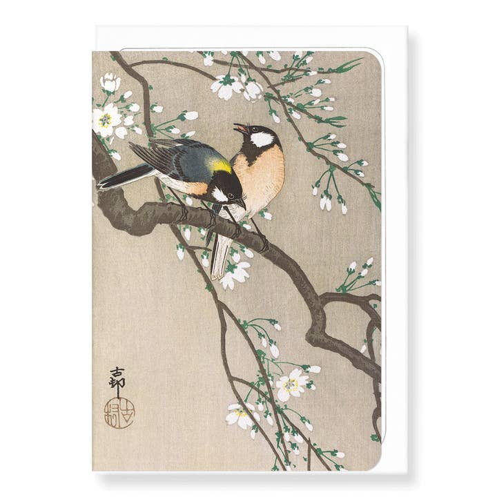 TIT BIRDS ON CHERRY BRICH: Cartão Japonês por atacado de Ezen Trade