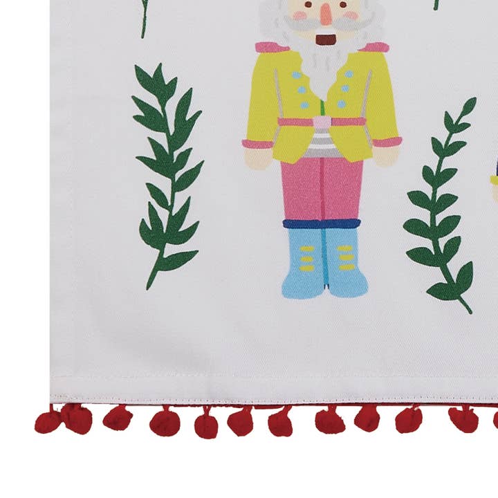 Peking Handicraft - Wholesale Tea towel - Vintage Nutcrackers W/Pom Pom Printed Towel2