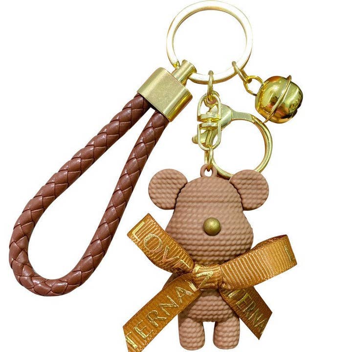 KiddieKickz – wholesale Keychain – Child – Bow Bear PVC Soft Keychain Cute Keychain32