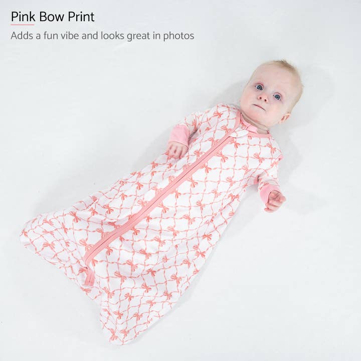 LollyBanks – Engroshandel Sovepose - Baby – Smukke Sløjfer Baby Pige Sovepose, 100% Økologisk Bomuld2