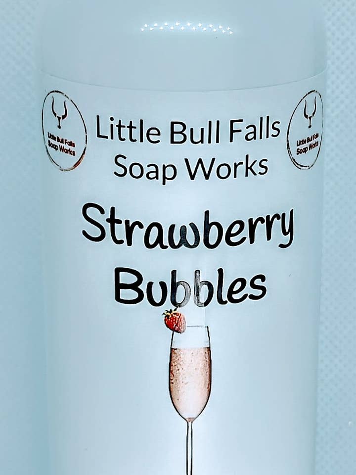 Strawberry Bubbles Lotion for wholesale by Little Bull Falls Soap Works