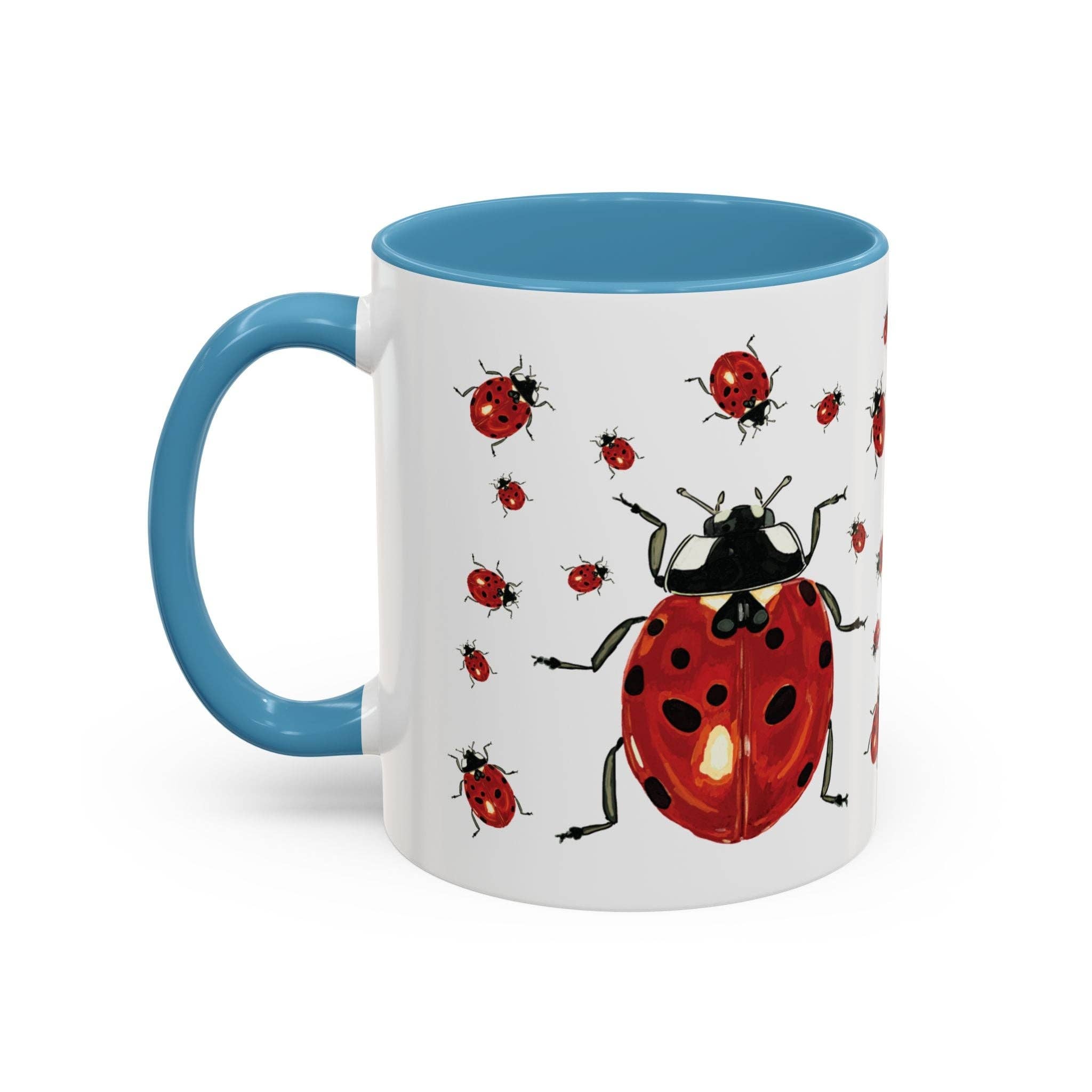 Blue Cava - Wholesale Coffee Mug - Ladybug Two Tone Ceramic Mug (11oz & 15oz)2