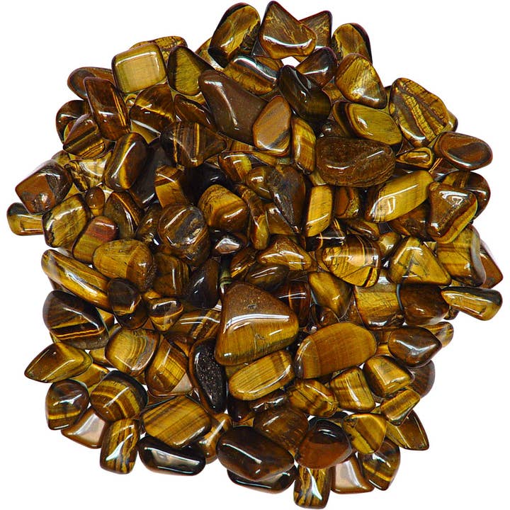 Kheops International - Wholesale Spiritual Stone/Crystal - Tumbled Stones Gold Tiger Eye (1lb)