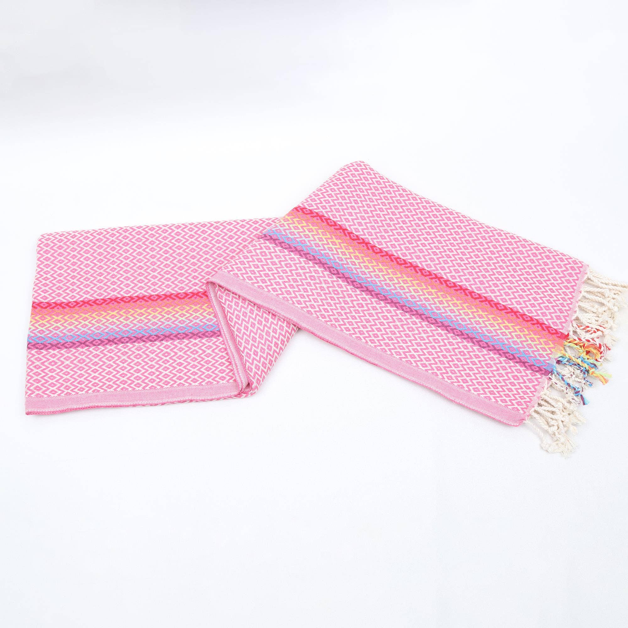 Anatolia Loom - Wholesale Beach Towel - Woven Turkish Cotton Towel with Rainbow Ethnic Detail3