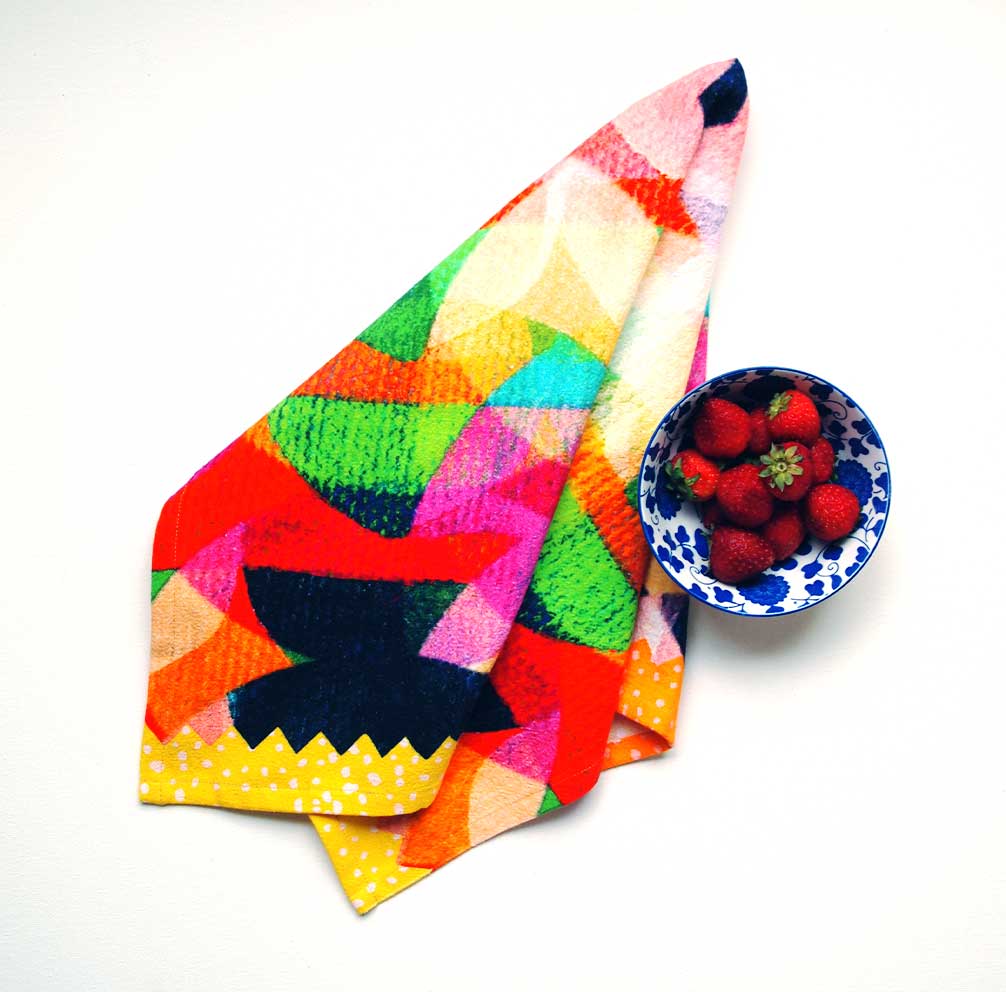 Salsa Verde Design - Wholesale Tea Towel - Kaleidoscope Tea Towel2