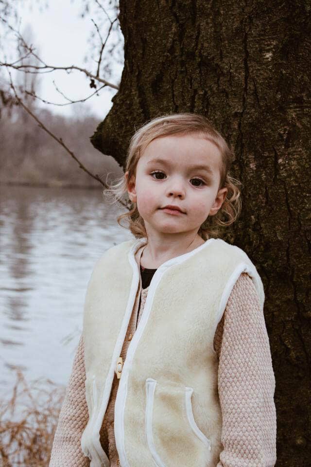 Schaapmaatje - Wholesale Outerwear Vest - Kids - Beige woolen bodywarmer baby/child5