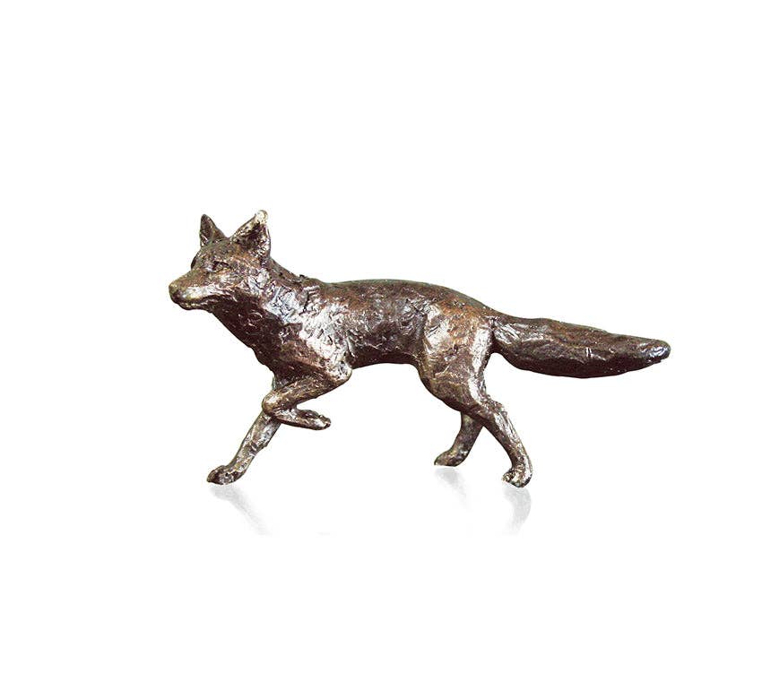 Richard Cooper Bronze - Wholesale Decorative Figurine - Butler & Peach Miniature Bronze Fox Running (2015)1