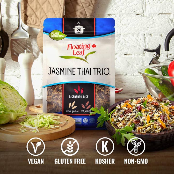 Floating Leaf Fine Foods - Wholesale Rice - Floating Leaf Jasmine Trio Rice Blend NON GMO Chef's Quality