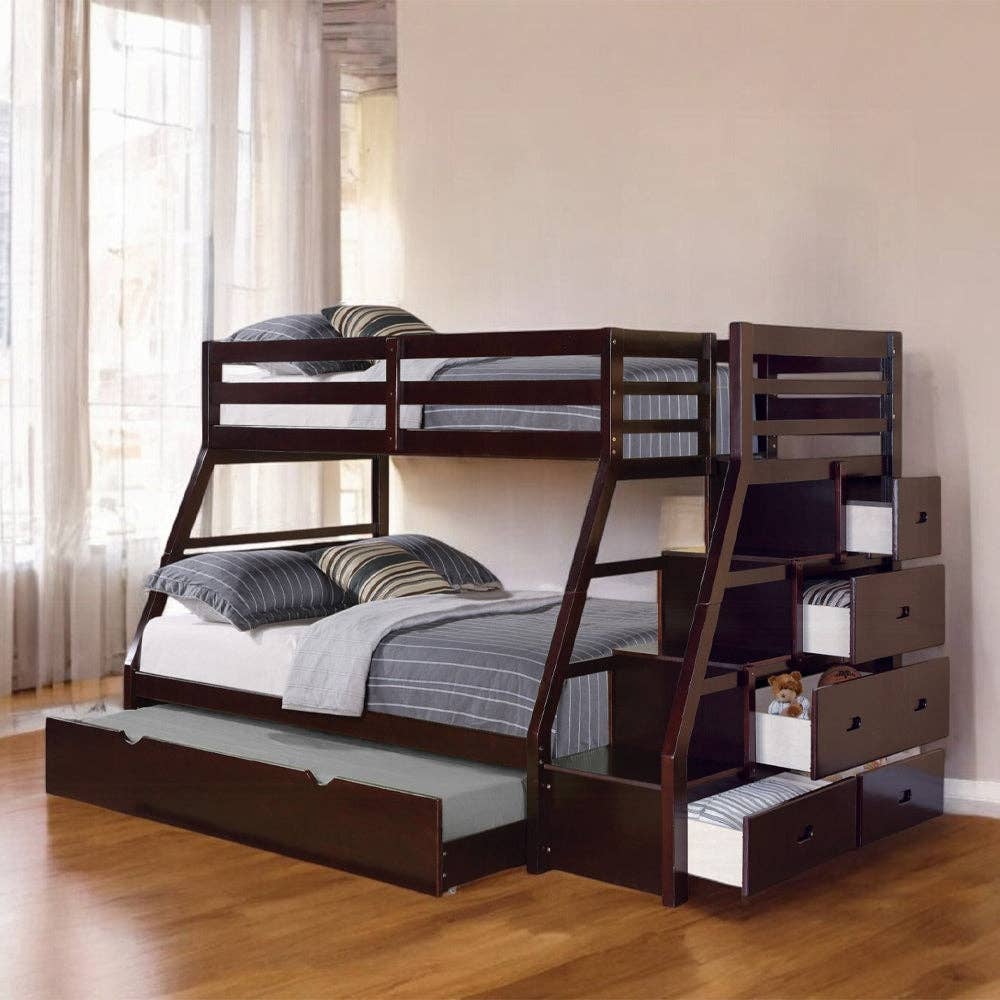 ReForm Creative Home - Wholesale Bed - Mojo Twin/Full Bunk Loft Bed W/Trundle & Storage - Expresso2