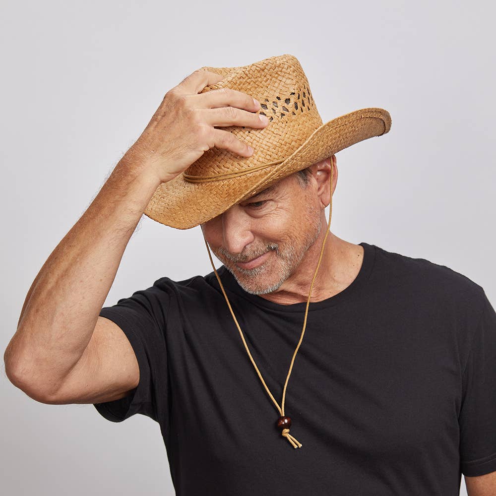 Bronzage Chapeau de cowboy en paille occidentale - Style Carly en vente sur Faire4