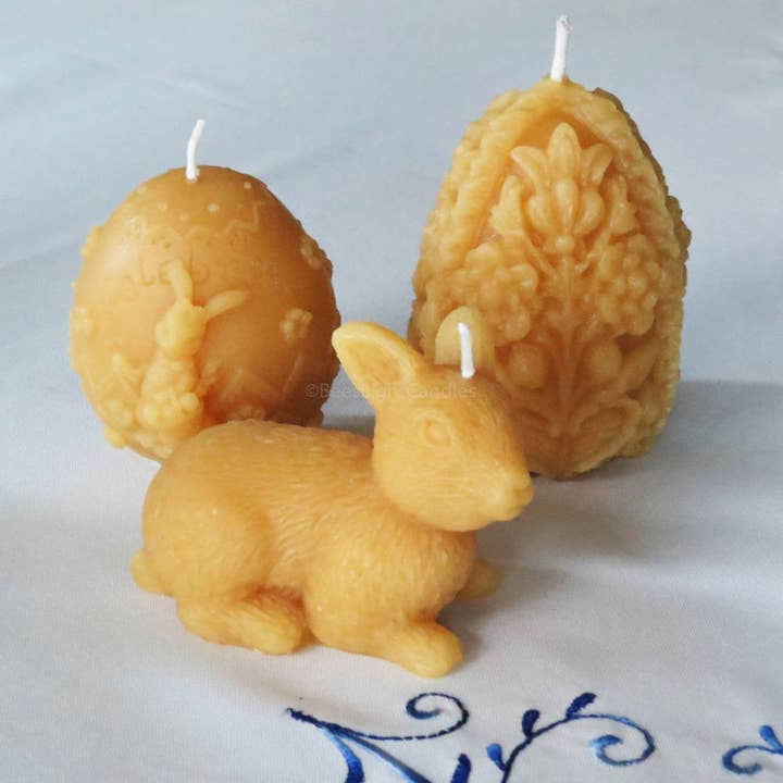 Spring Easter Set of Beeswax Candles for wholesale by Bees Light Candles